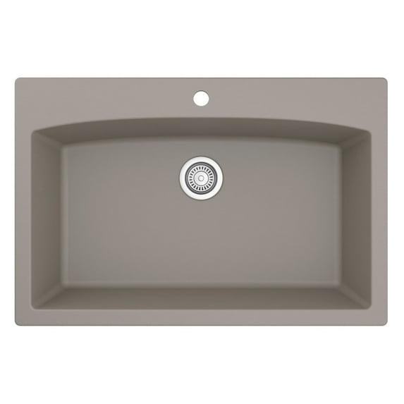 Karran Karran Drop-in Quartz Composite 33'' X 22'' 1-Hole Single Bowl Kitchen Sink QT-712-CN