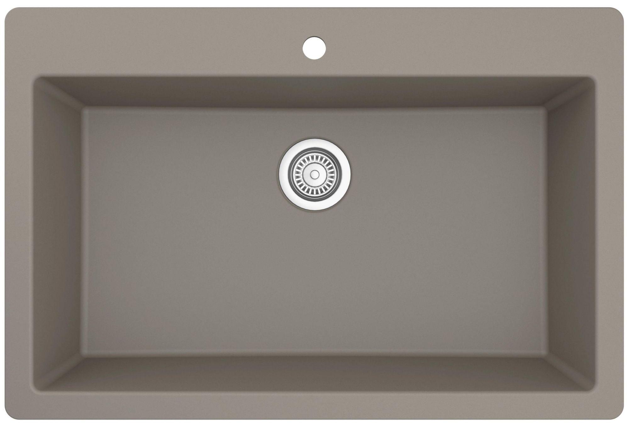 Karran Quartz 33'' X 22'' Large Single Bowl Drop-in Kitchen Sink