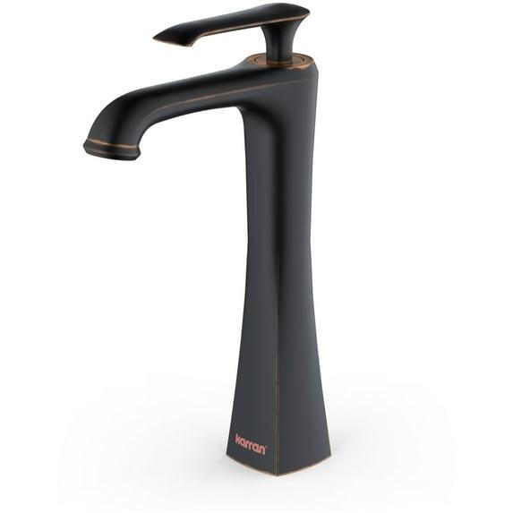 Karran Woodburn Single Handle Single Hole Vessel Bathroom Faucet With Matching Pop-up Drain
