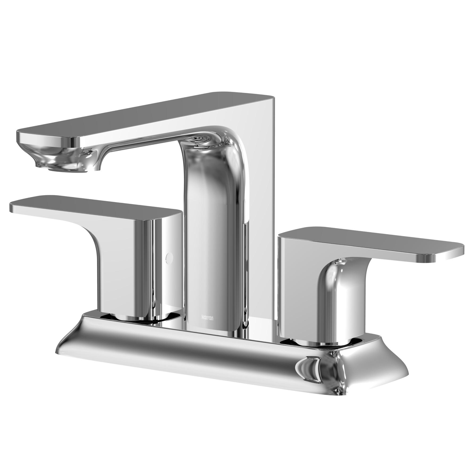 Venda Chrome Dual Handle Centerset Bathroom Faucet with Drain Assembly