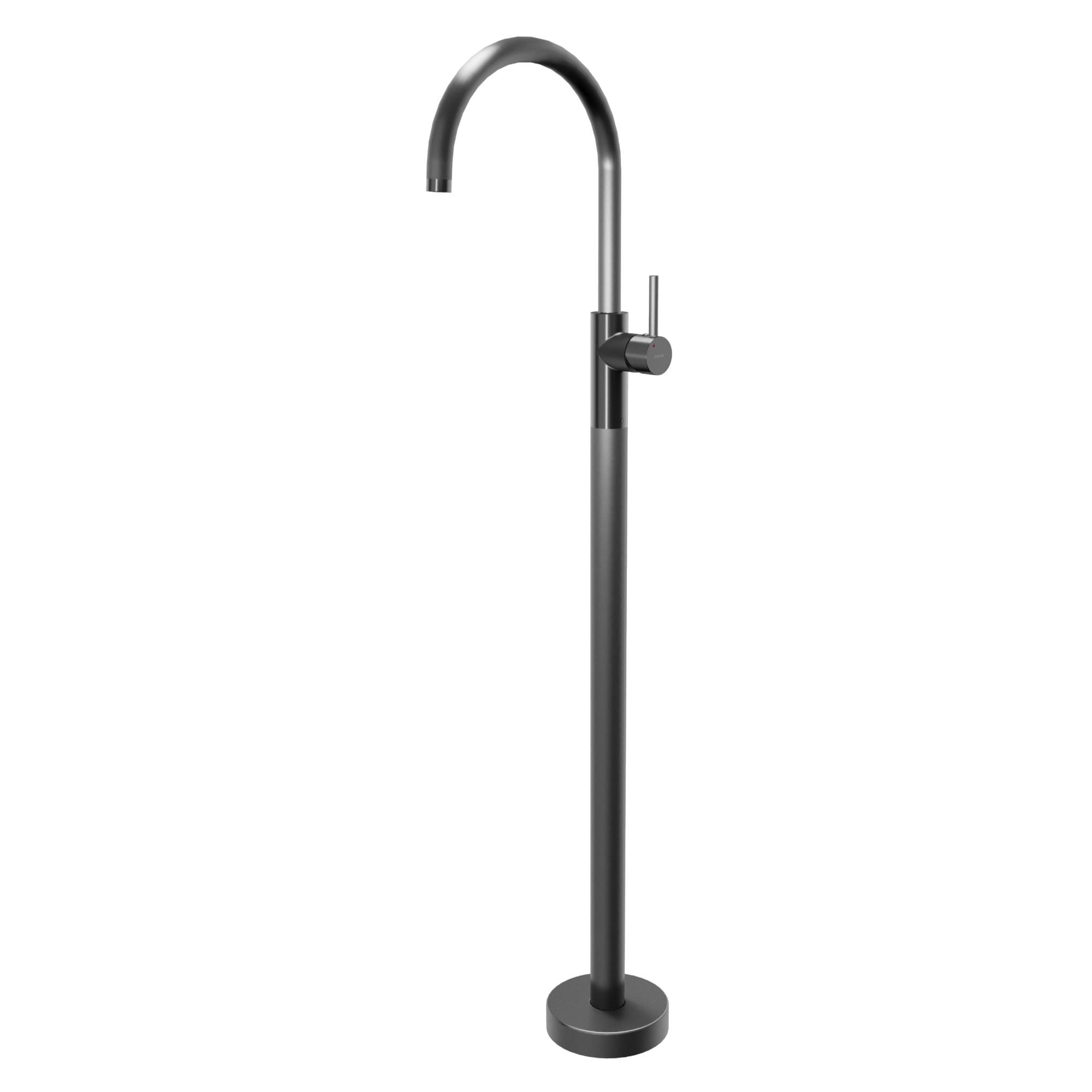 Karran Howick KBF650 Single Handle Freestanding Bathroom Faucet in Gunmetal Grey