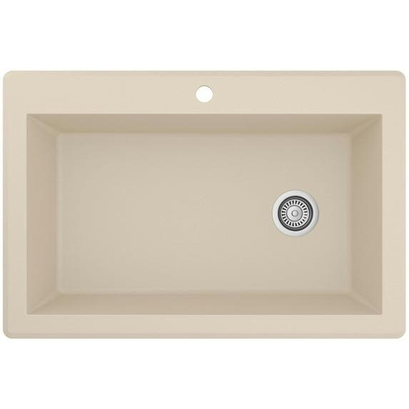 Karran Karran Drop-in Quartz Composite 33'' X 22'' 1-Hole Single Bowl Kitchen Sink QT-670-BI