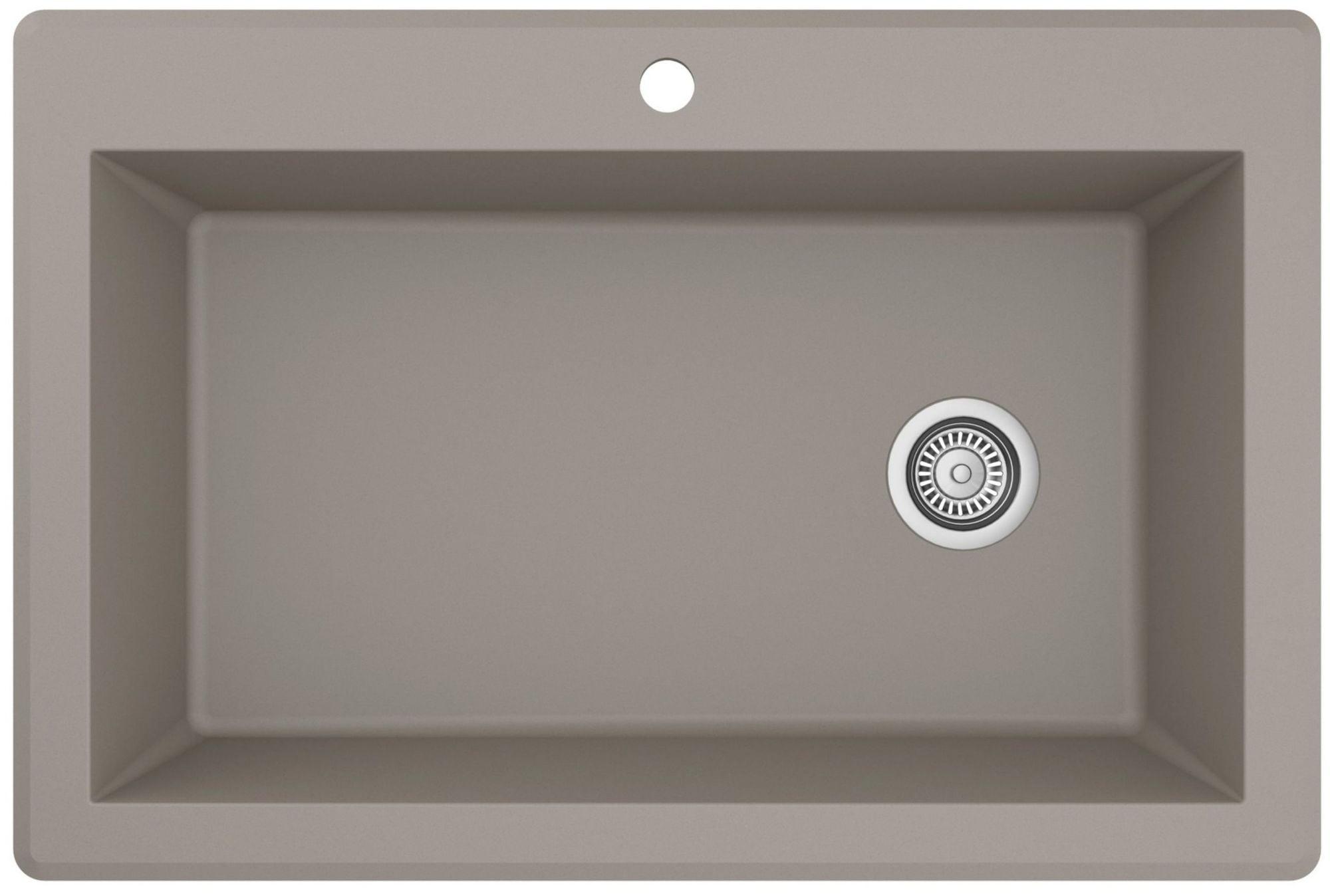 Karran Drop-in Quartz Composite 33'' X 22'' 1-Hole Single Bowl Kitchen Sink