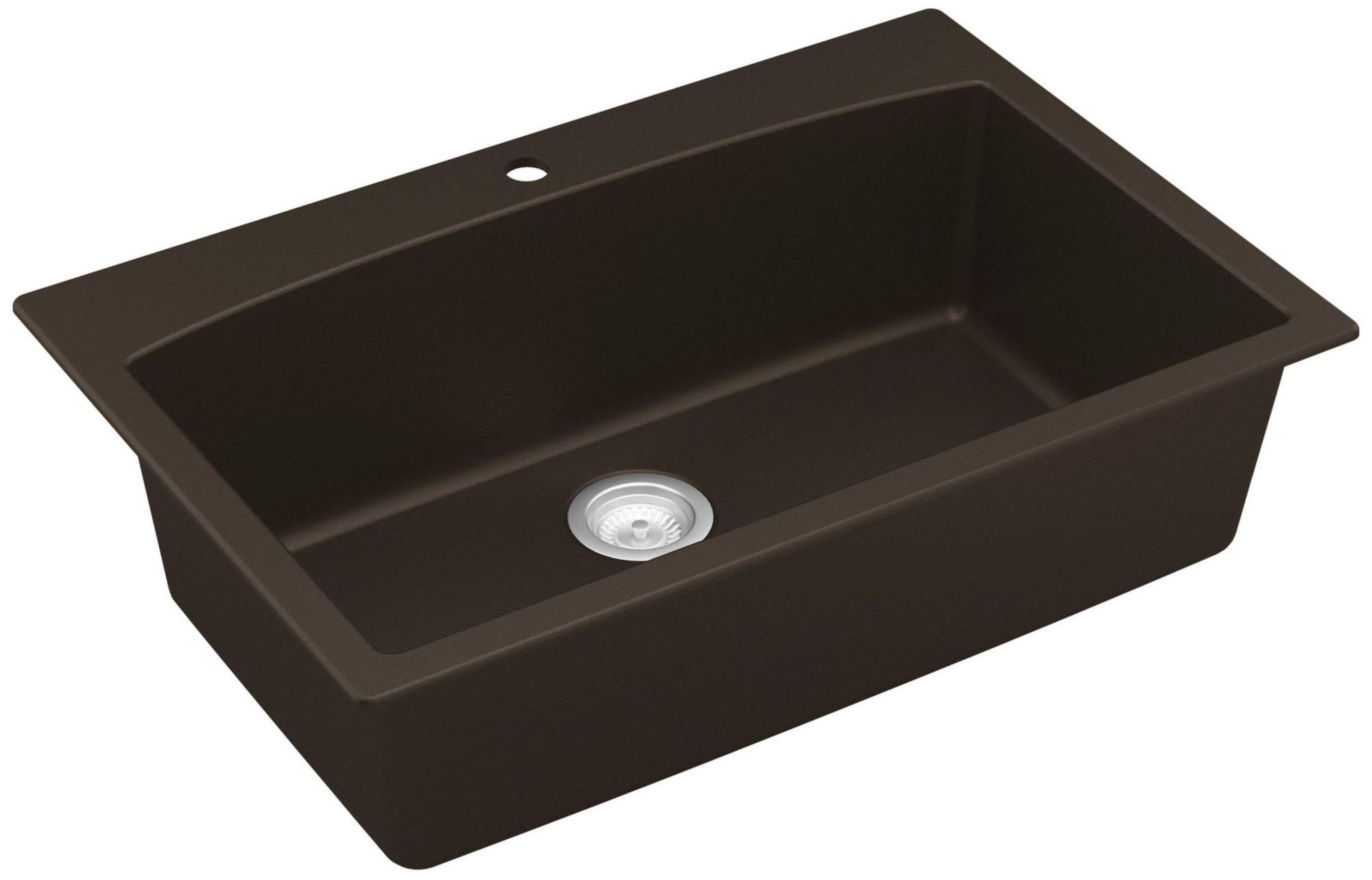Karran Drop-in Quartz Composite 33'' X 22'' 1-Hole Single Bowl Kitchen Sink