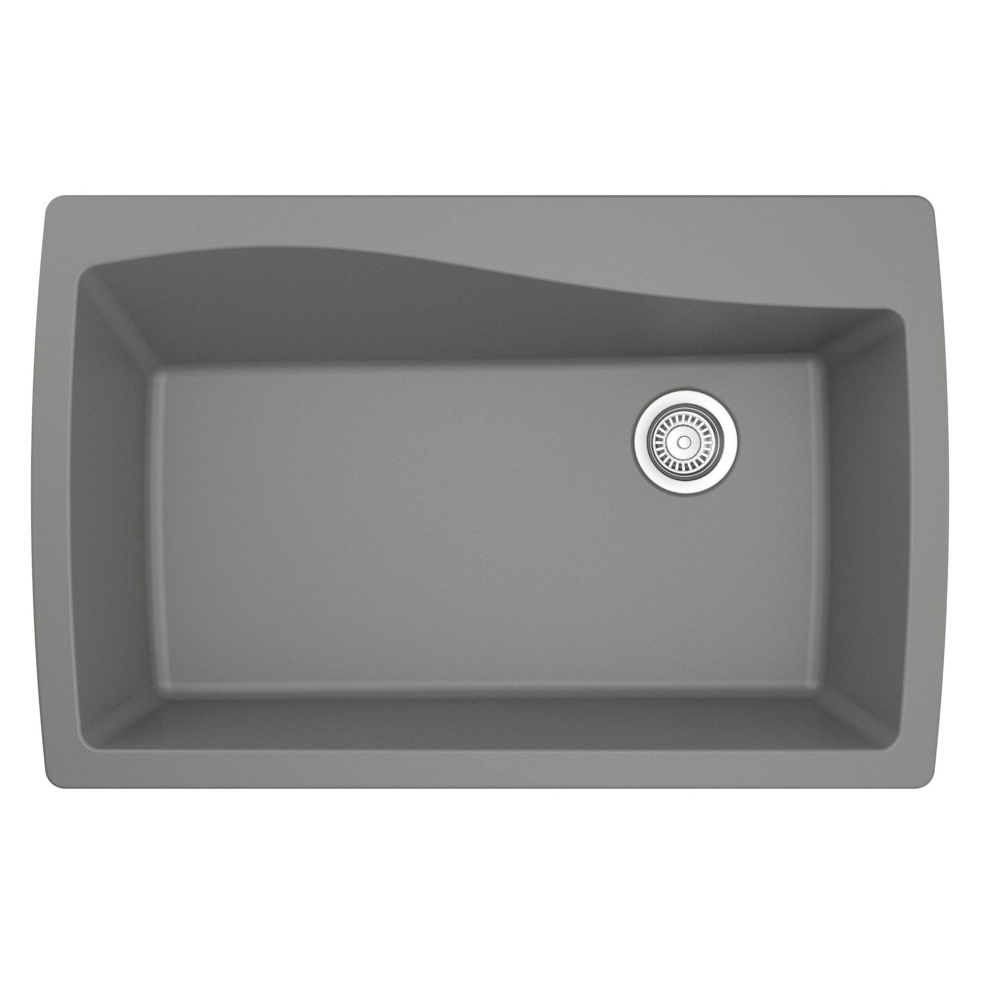 Karran Drop-in Quartz Composite 34'' X 22'' 1-Hole Single Bowl Kitchen Sink