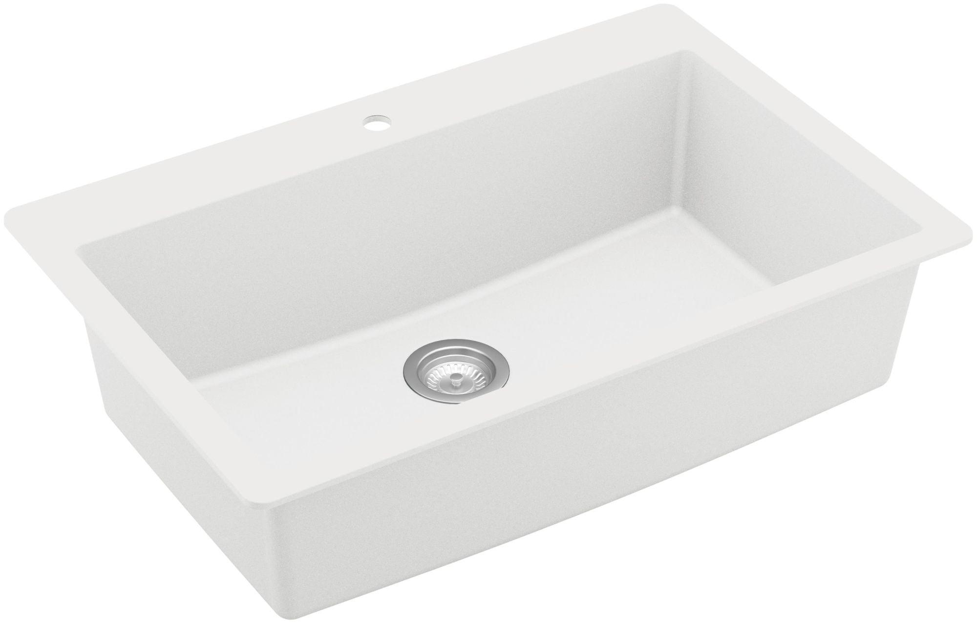 Karran Quartz 33'' X 22'' Large Single Bowl Drop-in Kitchen Sink