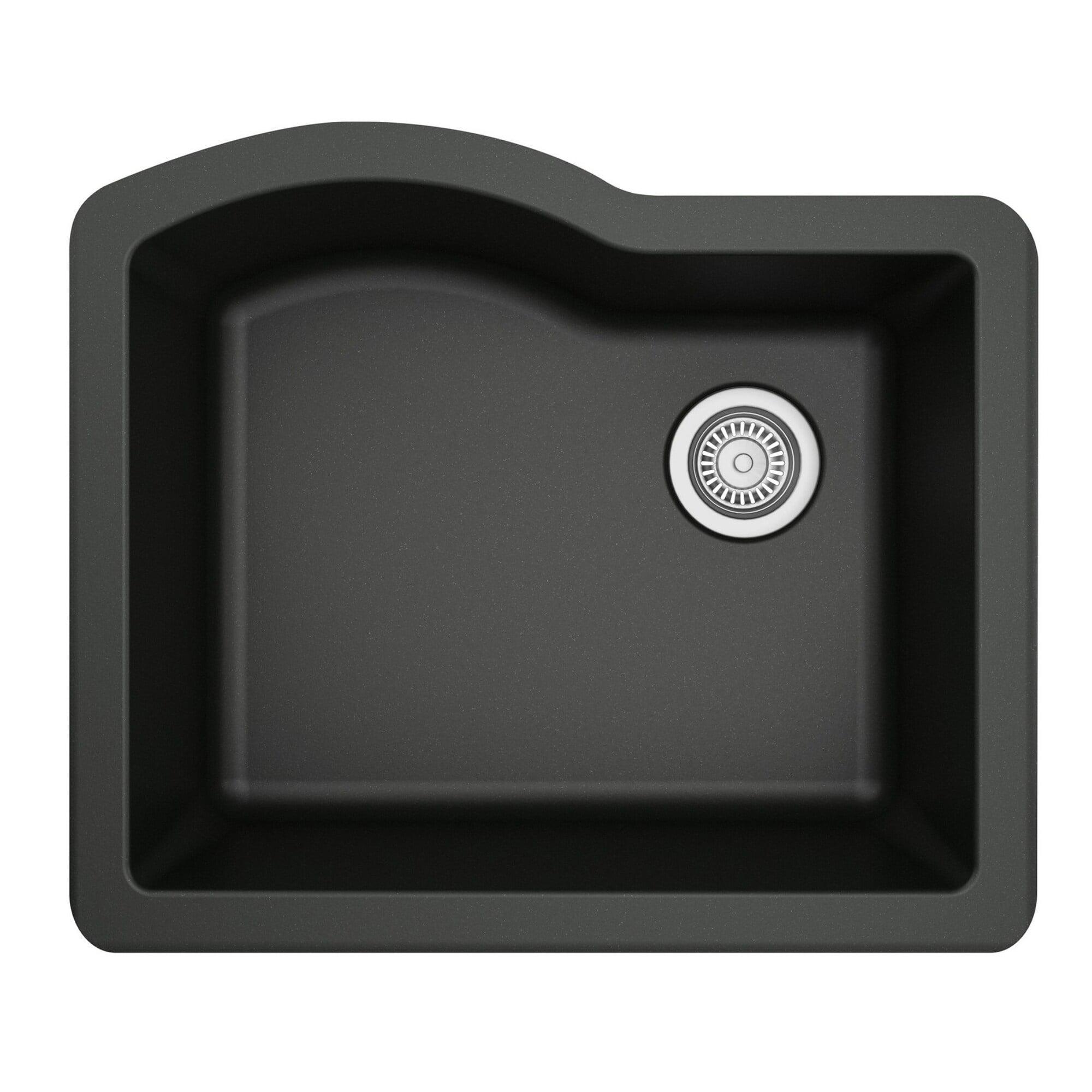 Karran Undermount Quartz Composite 24'' X 20-3/4'' Single Bowl Kitchen Sink