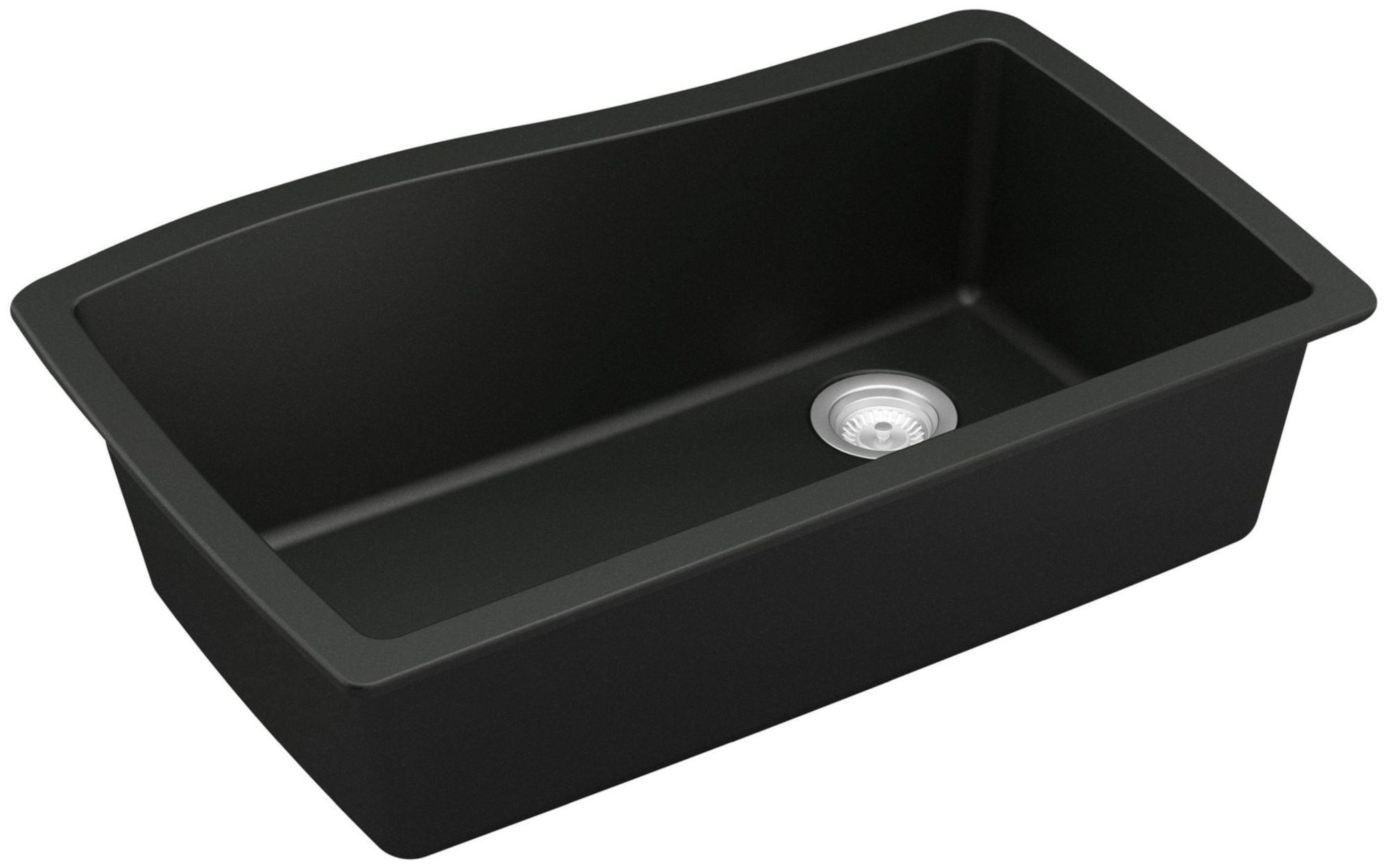 Karran Undermount Quartz Composite 33-1/2'' X 21'' Single Bowl Kitchen Sink