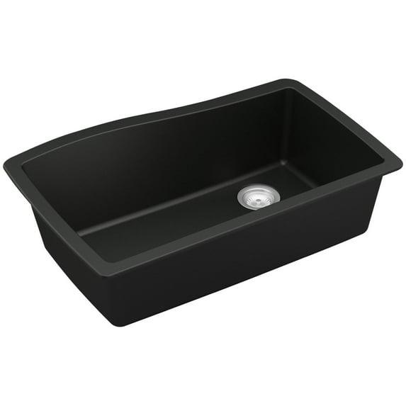 Karran Undermount Quartz Composite 33-1/2'' X 21'' Single Bowl Kitchen Sink