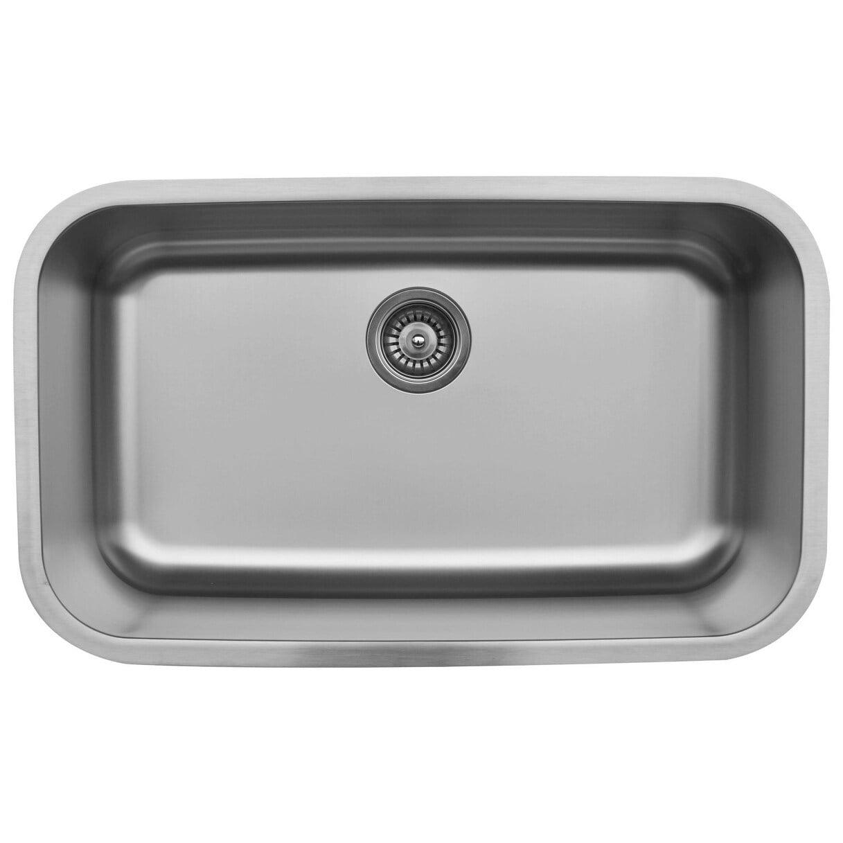 Large Stainless Steel Single Basin Drop-In Kitchen Sink