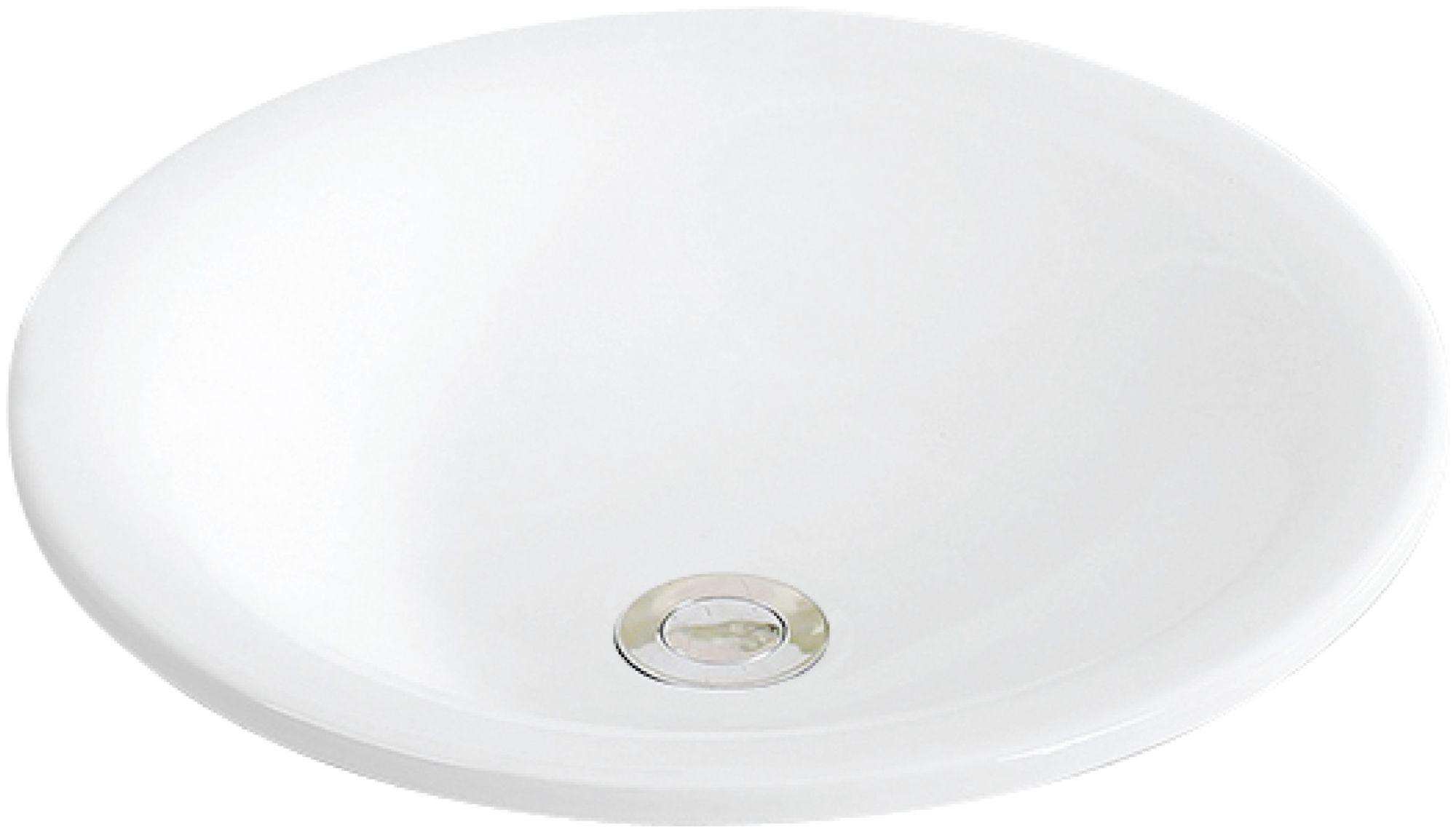 Karran Valera 18 In. Top Mount Vitreous China Round Bathroom Sink