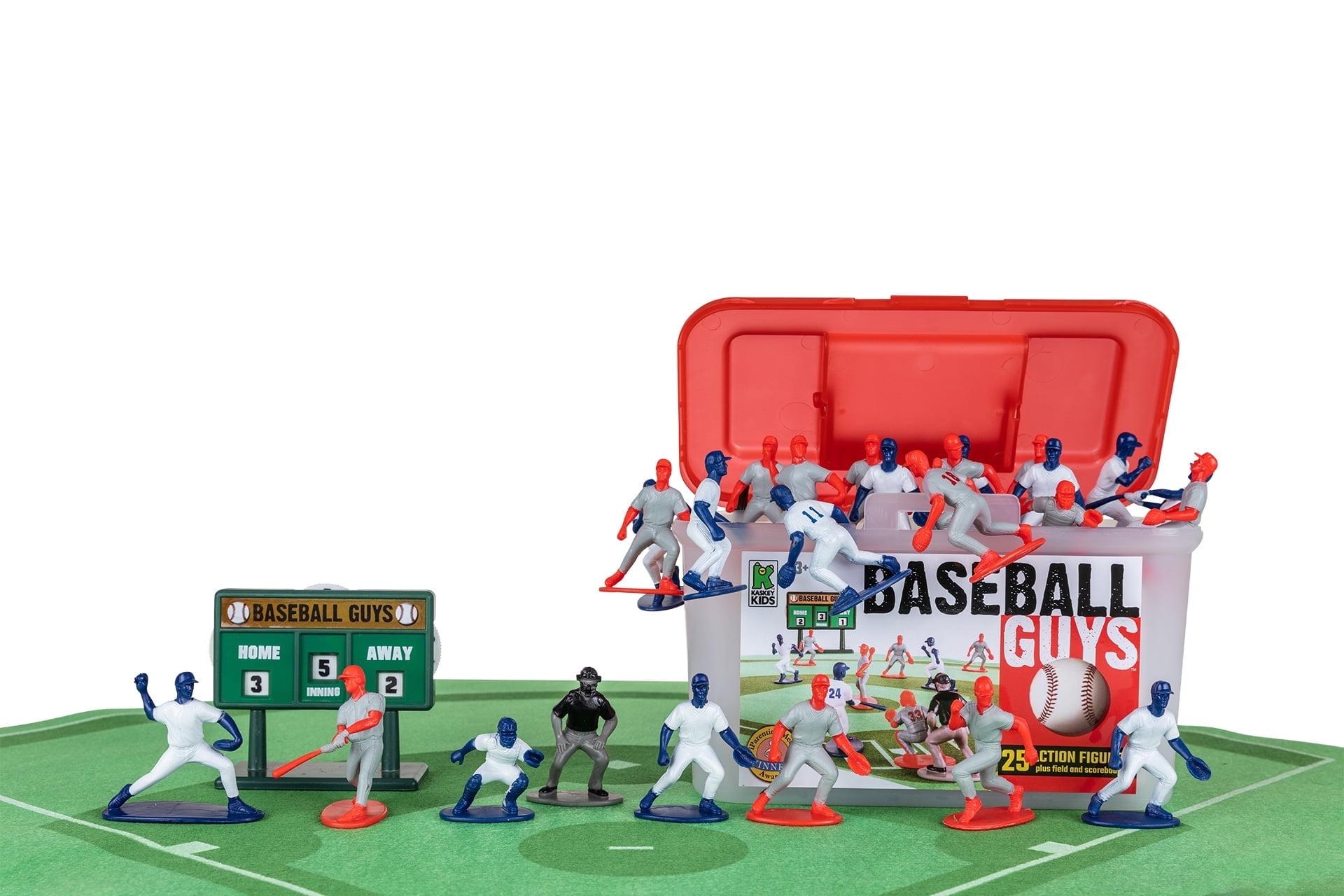 Kaskey Kids Baseball Guys Action Figures Red/Blue vs Blue/White Inspire a Love of Football and Creative Play in Kids 3+ (30 pieces)