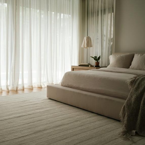 Rugs USA Vestry Striped Wool Area Rug, 4' x 6', Vestry Ivory