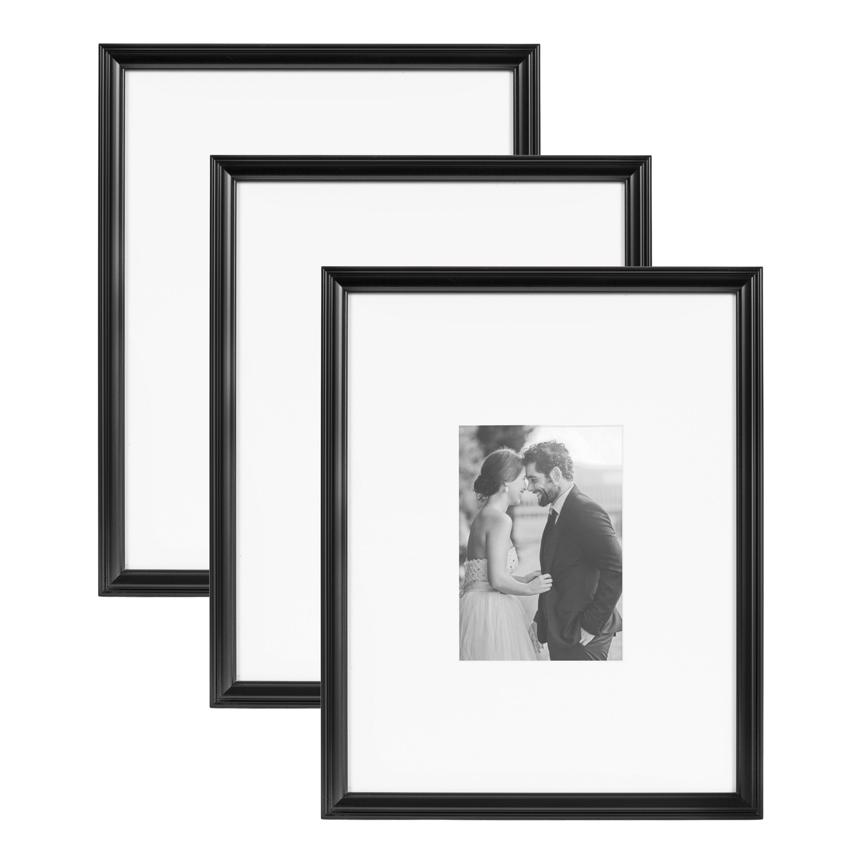 Black Polystyrene 5x7 Wall Photo Frame Set of 3