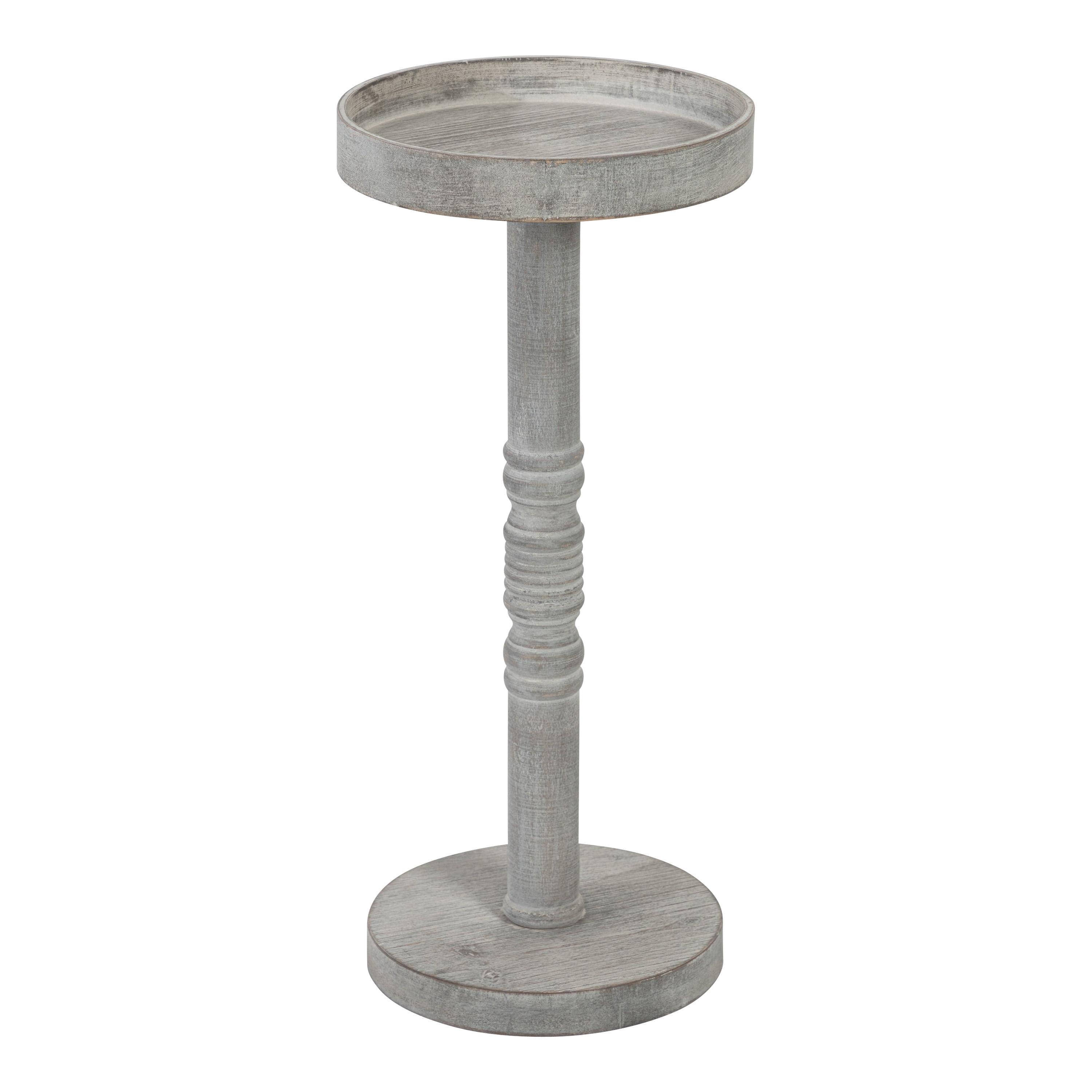 Kate and Laurel Bellport Square Wood Drink Table, 10x10x22, Gray