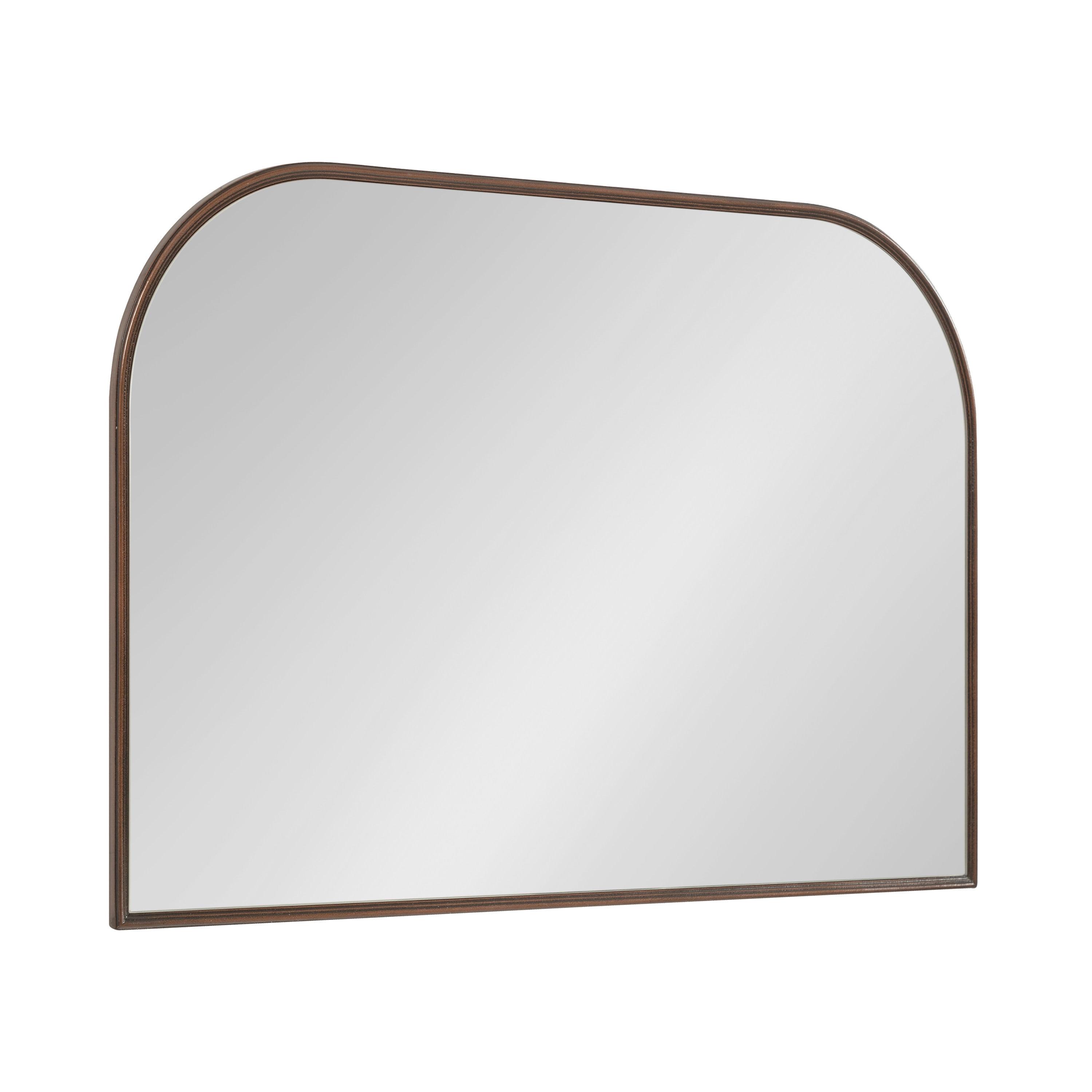 36" x 24" Caskill Framed Arch Wall Mirror Bronze - Kate & Laurel All Things Decor: Mantel Decor, No Assembly Required