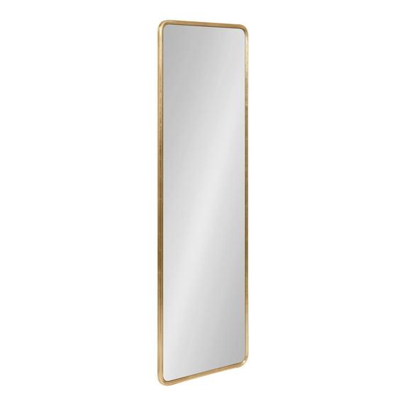 Kate and Laurel Caskill Rectangle MDF Full Length Mirror, 16x48, Gold