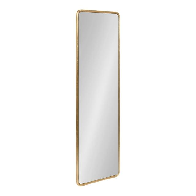 Kate and Laurel Caskill Rectangle MDF Full Length Mirror, 16x48, Gold