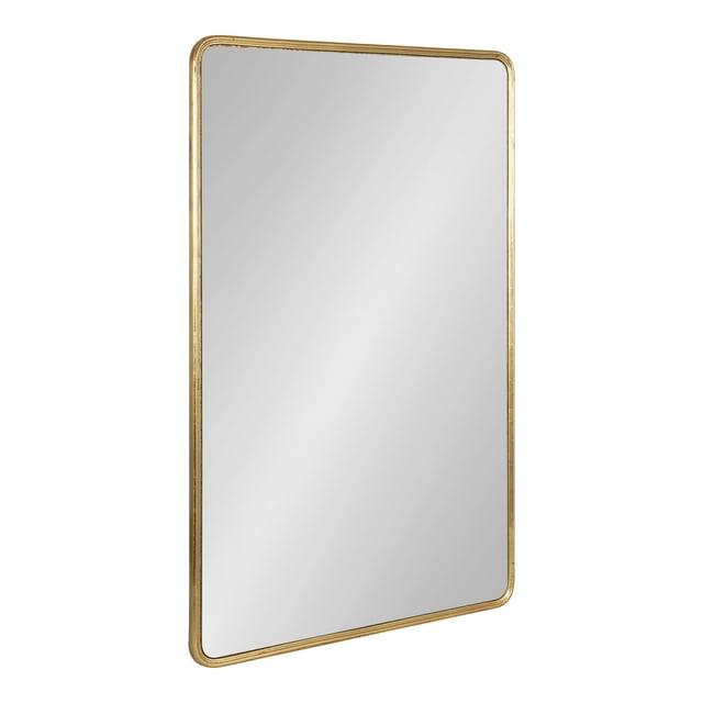 Kate and Laurel Caskill MDF Rectangle Mirror, 24x36, Gold