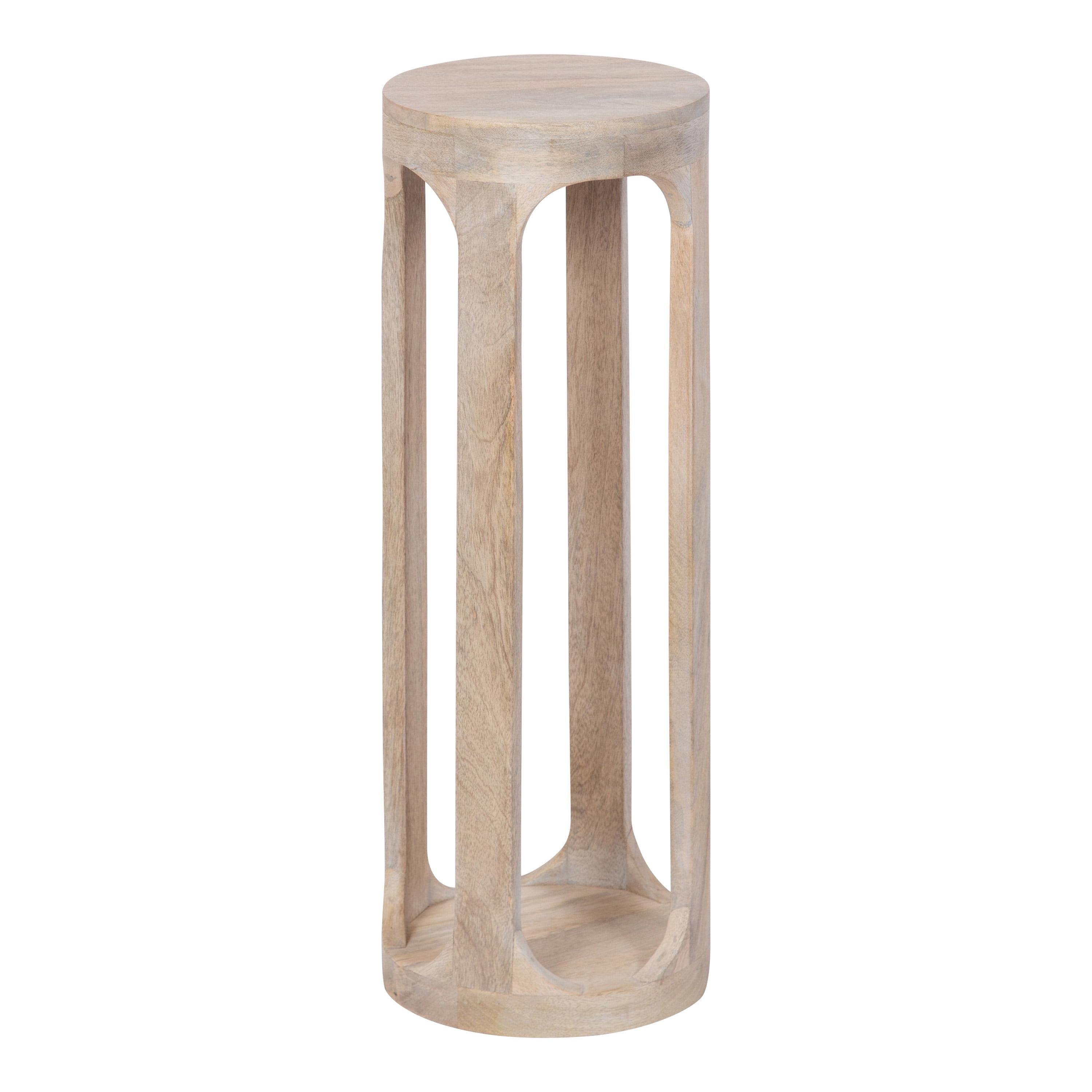 Kate and Laurel Dahl Round Wood Drink Table, 8x8x23, White
