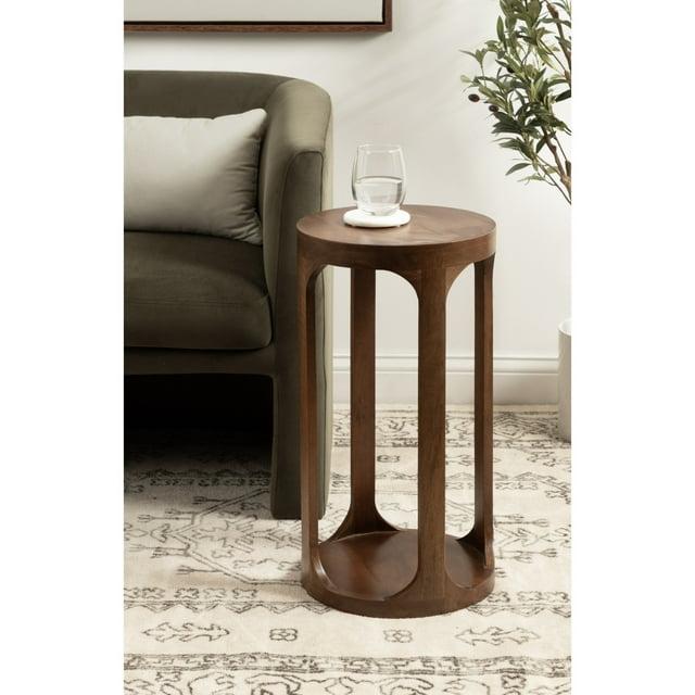 Kate and Laurel Dahl Wood Drink Table, 12x12x23, Walnut Brown