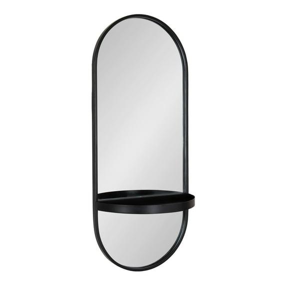 Lumi Metal Flat Mirror with Shelves