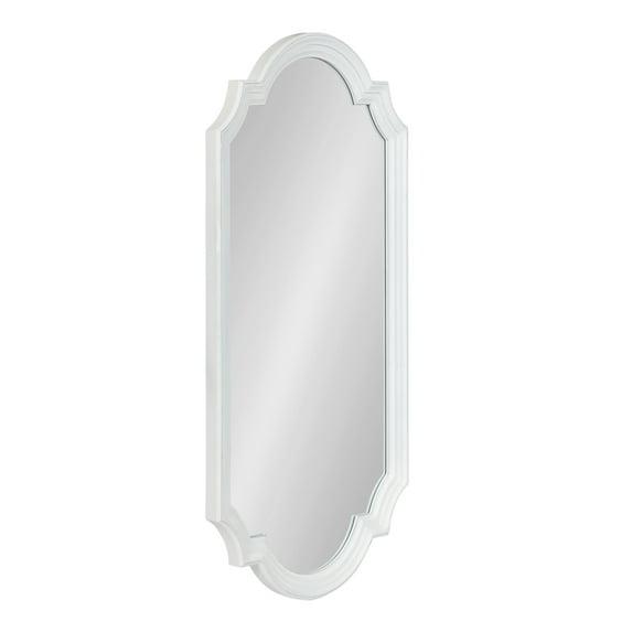 Kate and Laurel Fairbourne Scalloped MDF Full Length Mirror, 20x42, White