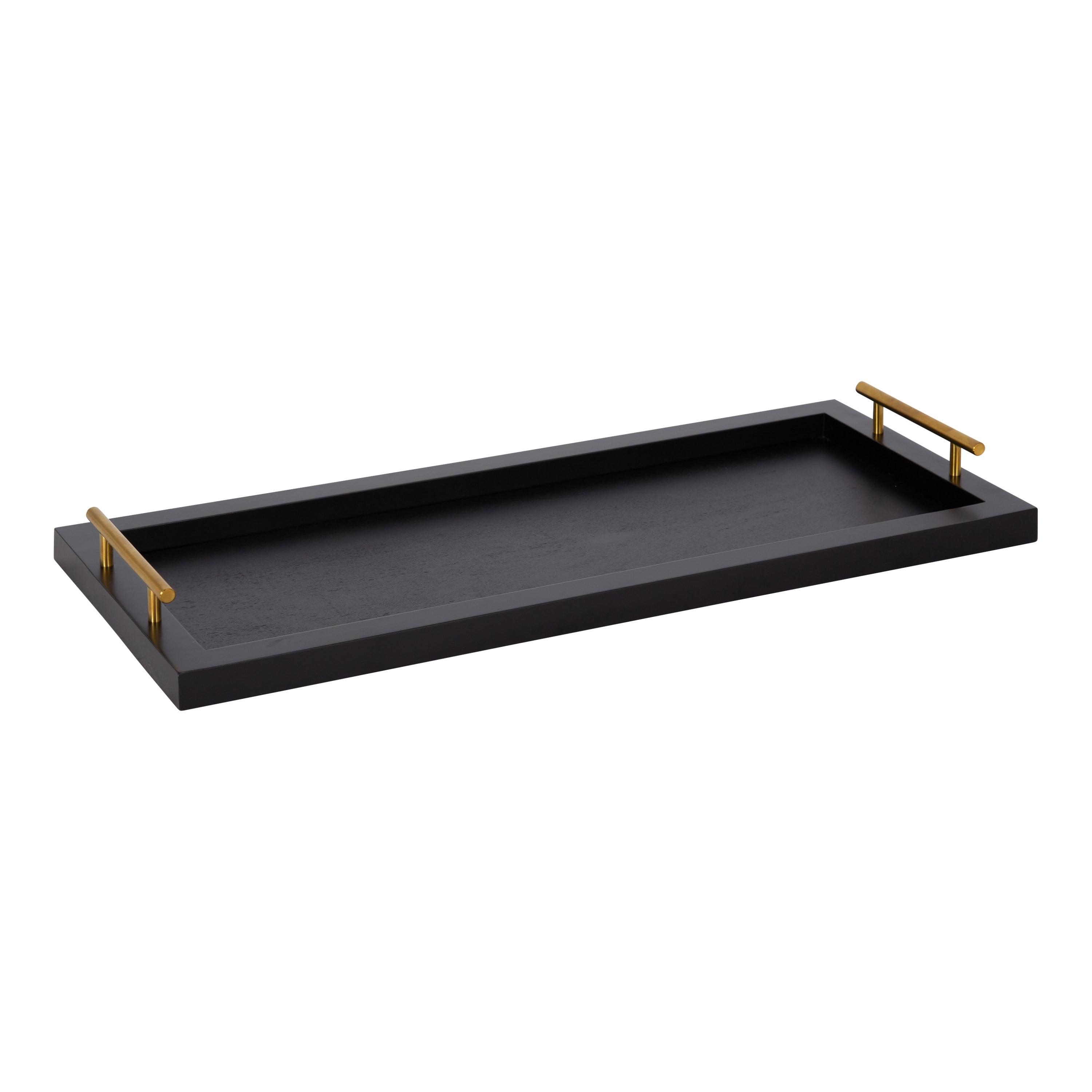 Kate and Laurel Halsey Tray, 10x24, Black