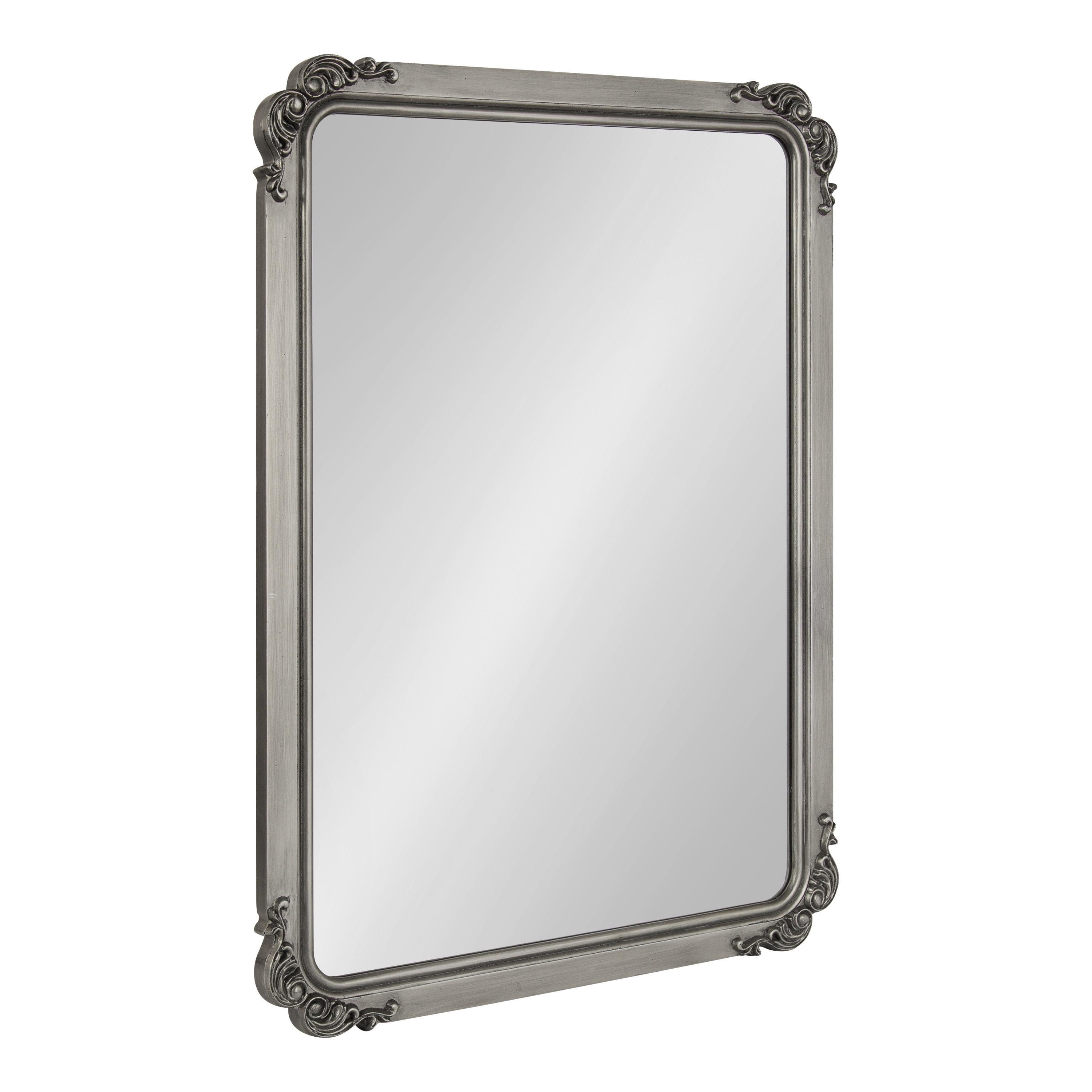 Kate and Laurel Ivette MDF Rectangle Mirror, 25x35, Silver