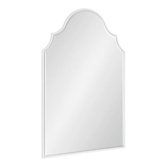 Kate and Laurel Leanna Framed Arch Wall Mirror, 20x30, White