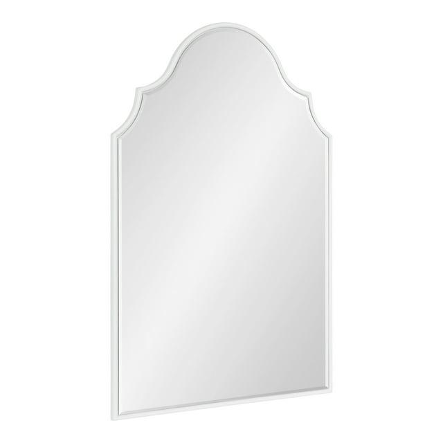 Kate and Laurel Leanna Framed Arch Wall Mirror, 20x30, White