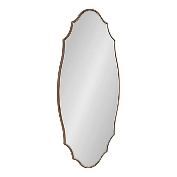 Kate and Laurel Leanna Scalloped Oval Wall Mirror, 20x42, Bronze