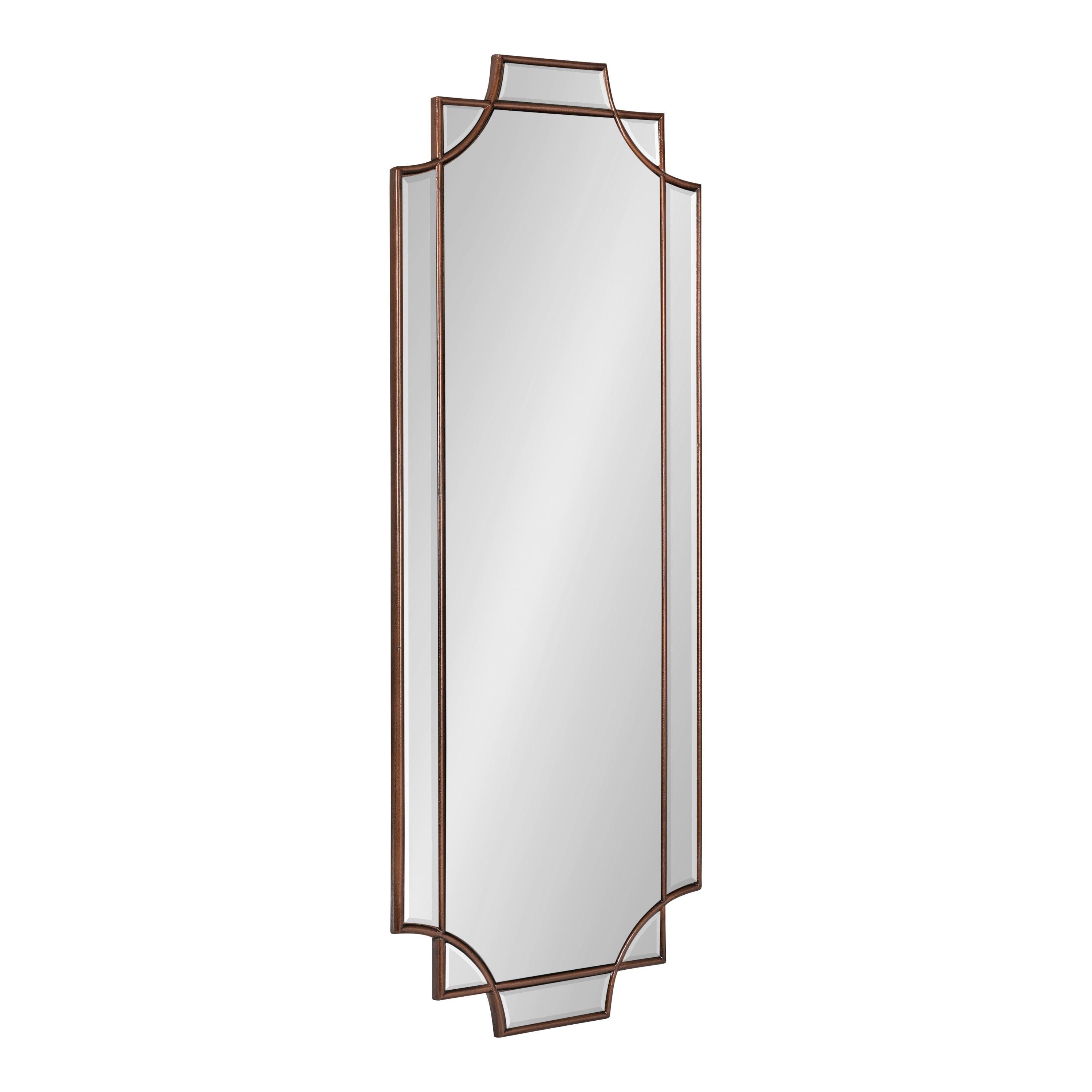 16" x 42" Minuette Decorative Framed Wall Mirror Bronze - Kate & Laurel All Things Decor: Modern Style, No Assembly Required, Wall Mount
