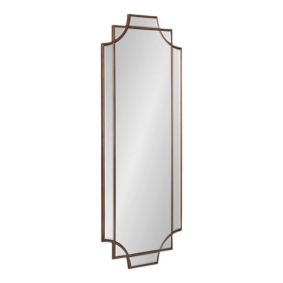 16" x 42" Minuette Decorative Framed Wall Mirror Bronze - Kate & Laurel All Things Decor: Modern Style, No Assembly Required, Wall Mount