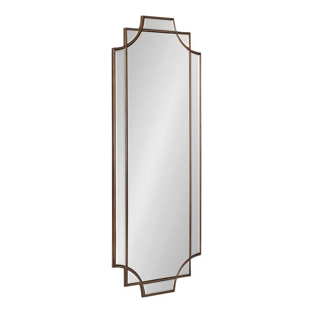 16" x 42" Minuette Decorative Framed Wall Mirror Bronze - Kate & Laurel All Things Decor: Modern Style, No Assembly Required, Wall Mount