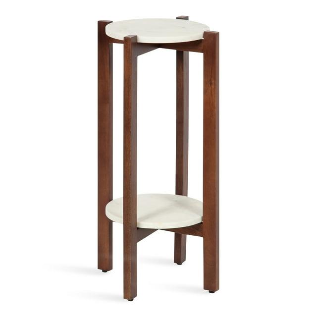 Kate and Laurel Moxley Square Wood Tea Table, 12x12x24, Walnut Brown