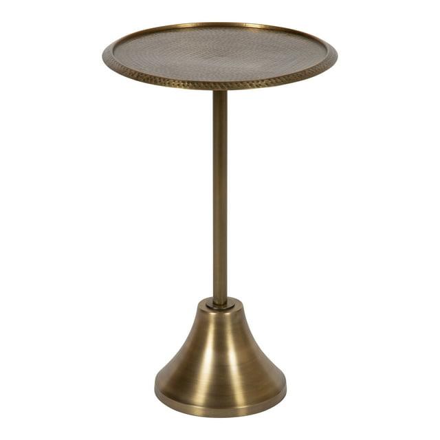 Kate and Laurel Sanzo Round Metal Side Table, 15x15x24, Gold