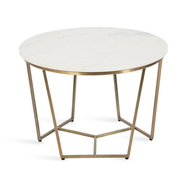 Kate and Laurel Solvay Round Metal Coffee Table, 26x26x18, Gold