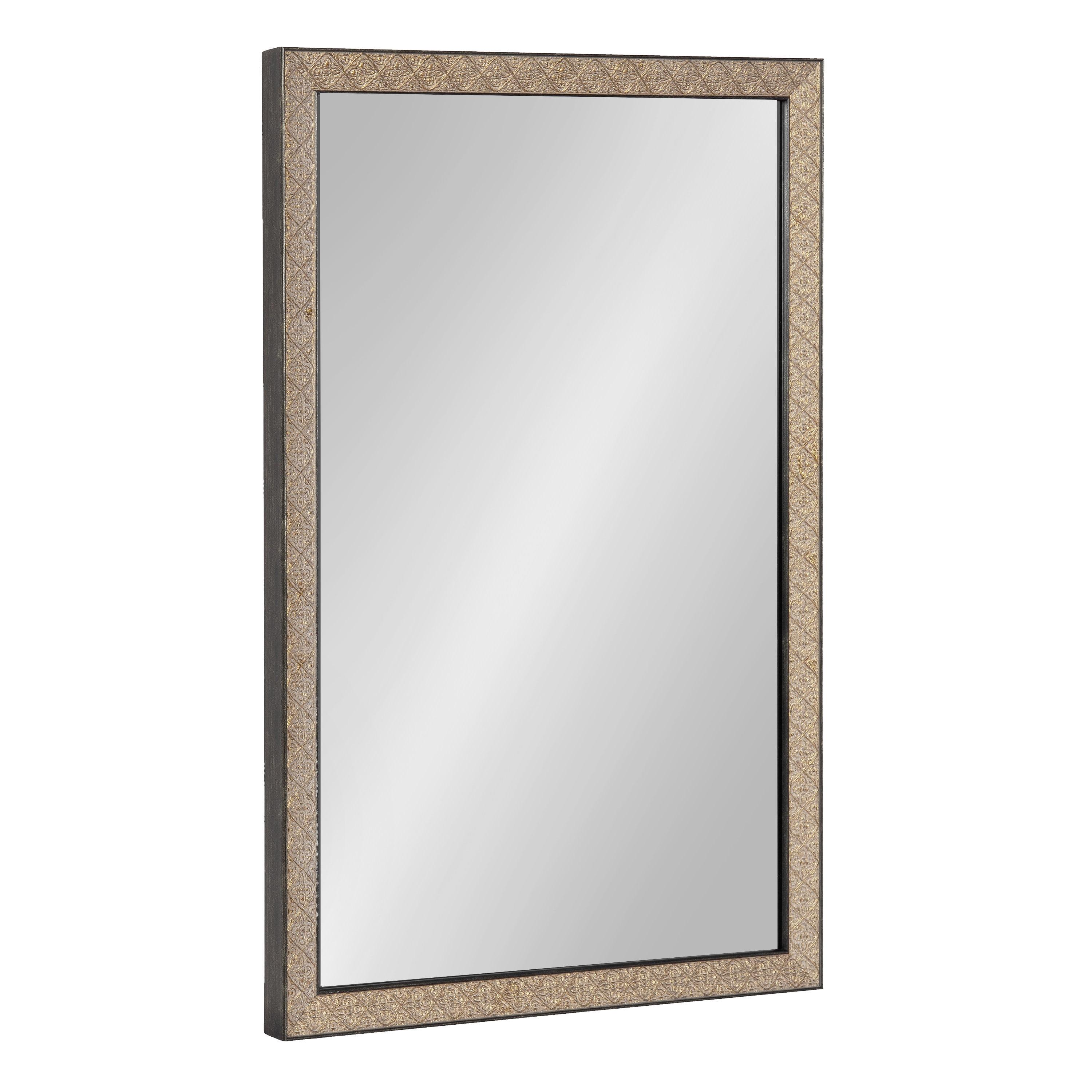 Soniva Rectangle Wall Mirror Gold - Kate & Laurel All Things Decor