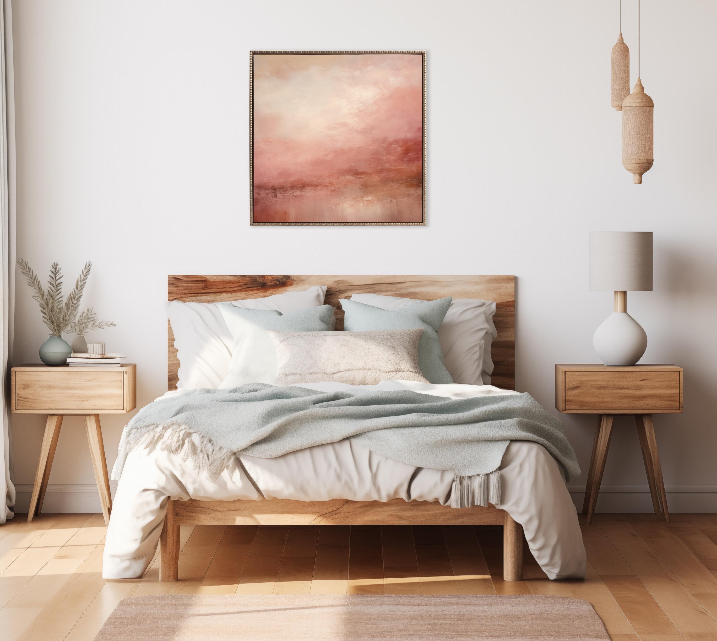Kate & Laurel All Things Decor 30"x30" Sylvie Tonal Red Abstract Framed Canvas by The Creative Bunch Studio