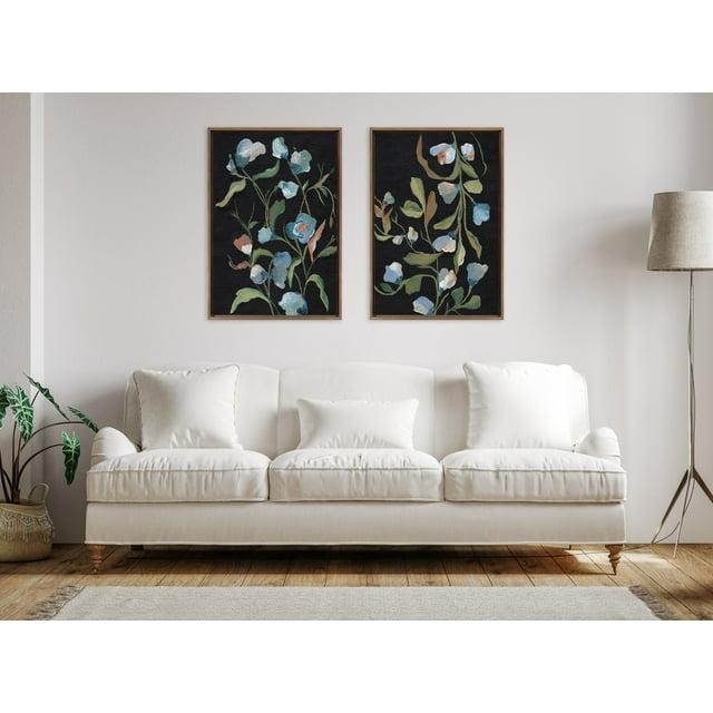 Kate & Laurel All Things Decor 23"x33" (Set of 2) Sylvie Foliage I and III Framed Canvas Arts by Nikita Jariwala Gold