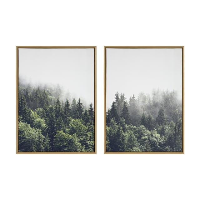 Kate & Laurel All Things Decor: Sylvie Forest Canvas Art, Home & Office Wall Decor Set