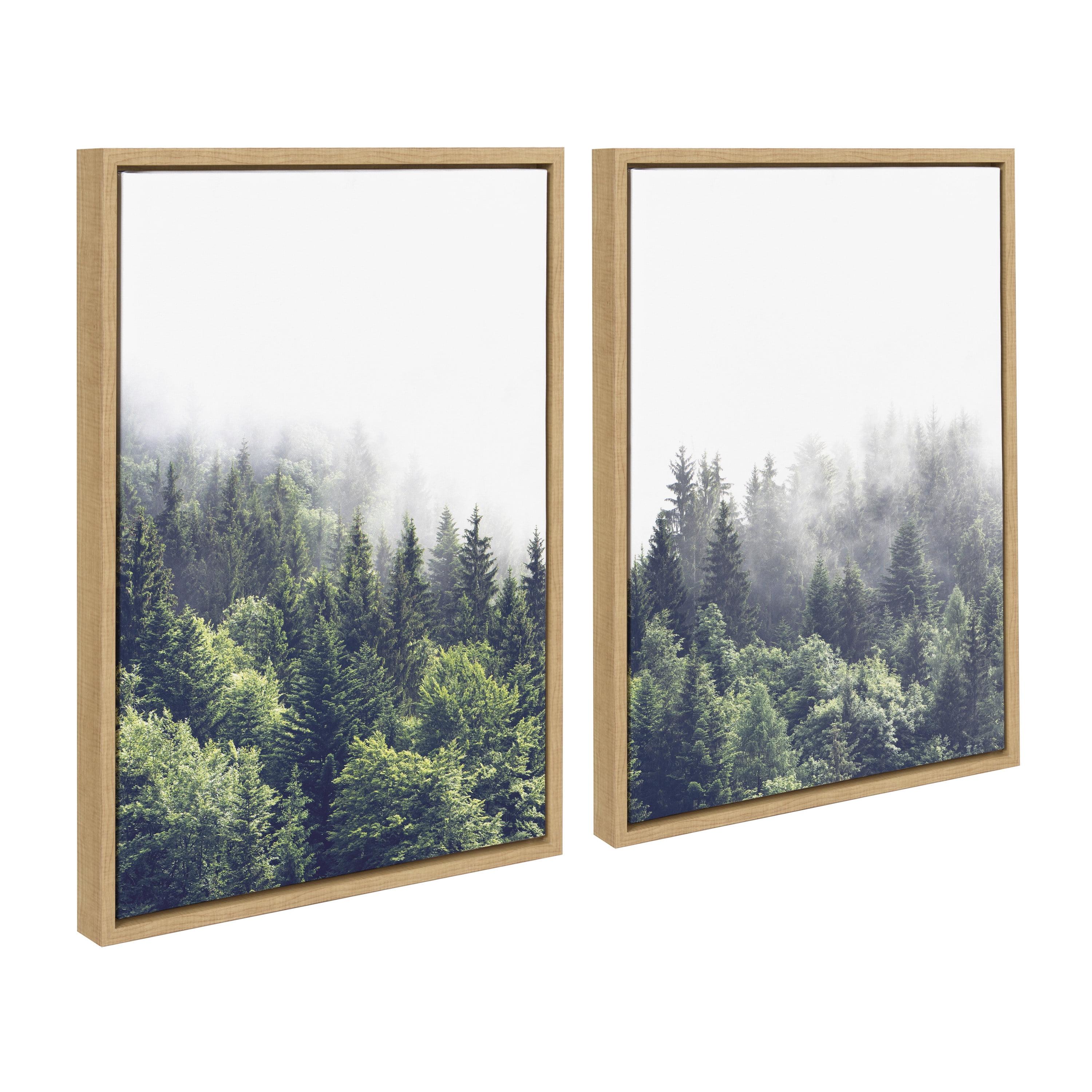 (Set of 2) 18" x 24" Sylvie Foggy Day Framed Canvas Set by Creative Bunch Natural - Kate & Laurel All Things Decor