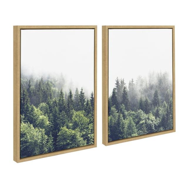 (Set of 2) 18" x 24" Sylvie Foggy Day Framed Canvas Set by Creative Bunch Natural - Kate & Laurel All Things Decor
