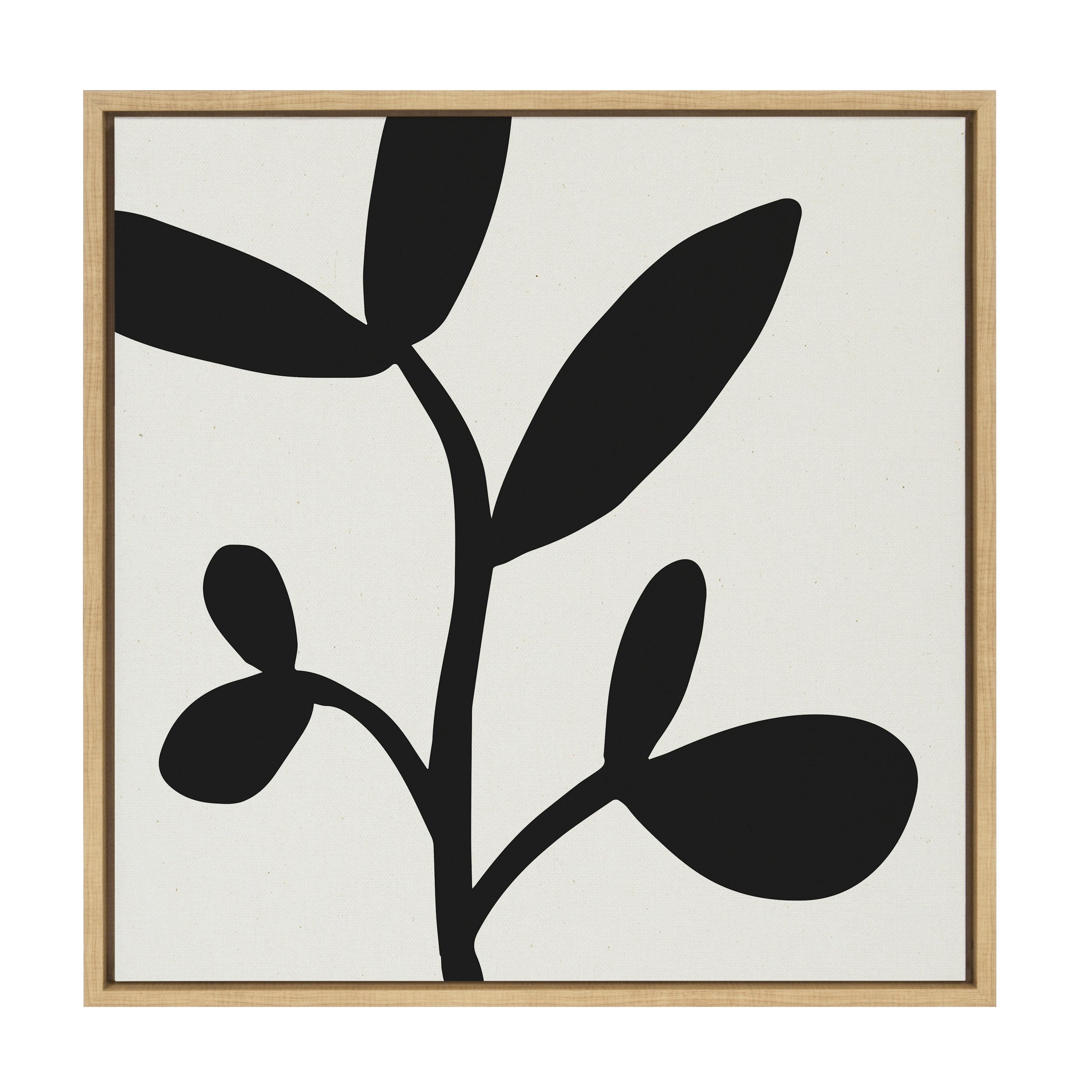 Sylvie Modern Botanical Neutral Abstract II Framed Wall Canvas Natural - Kate & Laurel All Things Decor