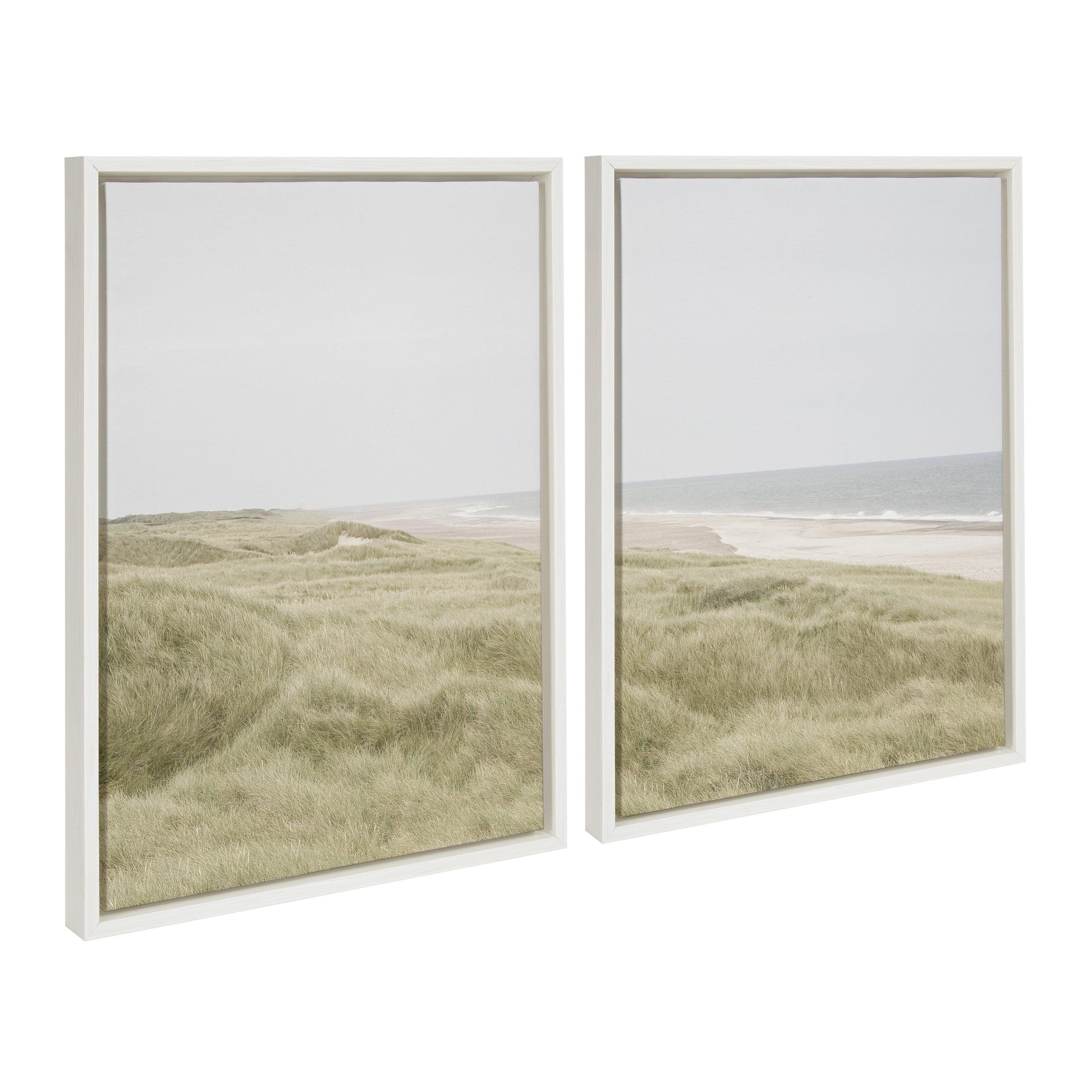 (Set of 2) Sylvie Peaceful Serene Framed Canvas by Creative Bunch White - Kate & Laurel All Things Decor