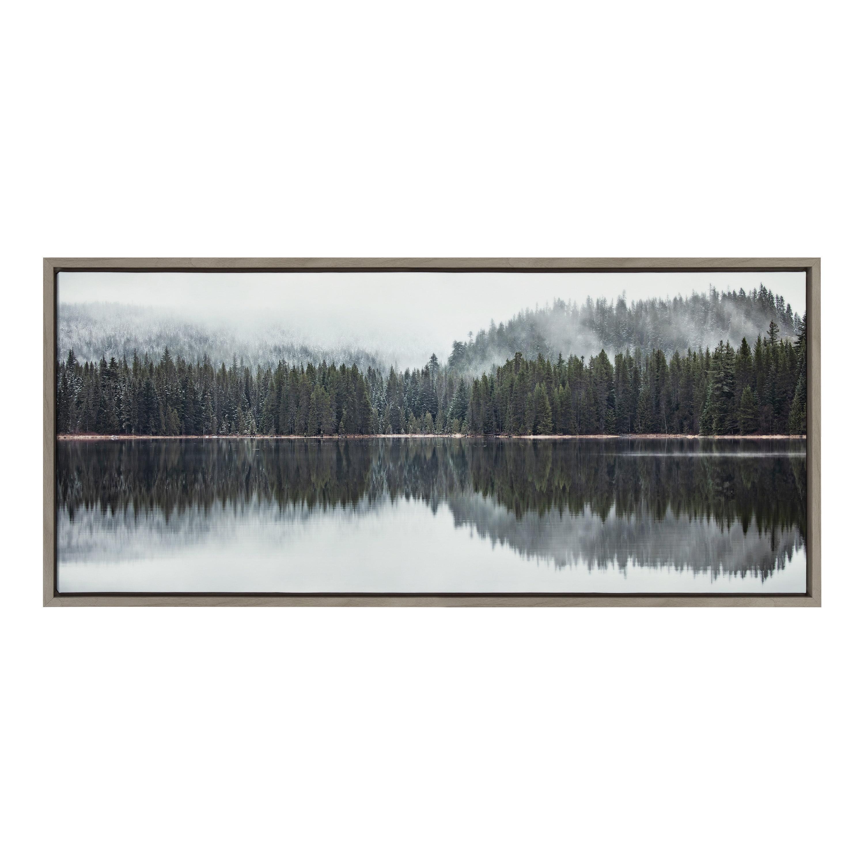 18" x 40" Sylvie Still Reflection Framed Canvas by F2 Images - Kate & Laurel All Things Decor