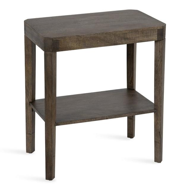Kate and Laurel Talcott Rectangle Wood Side Table, 22x14x26, Gray