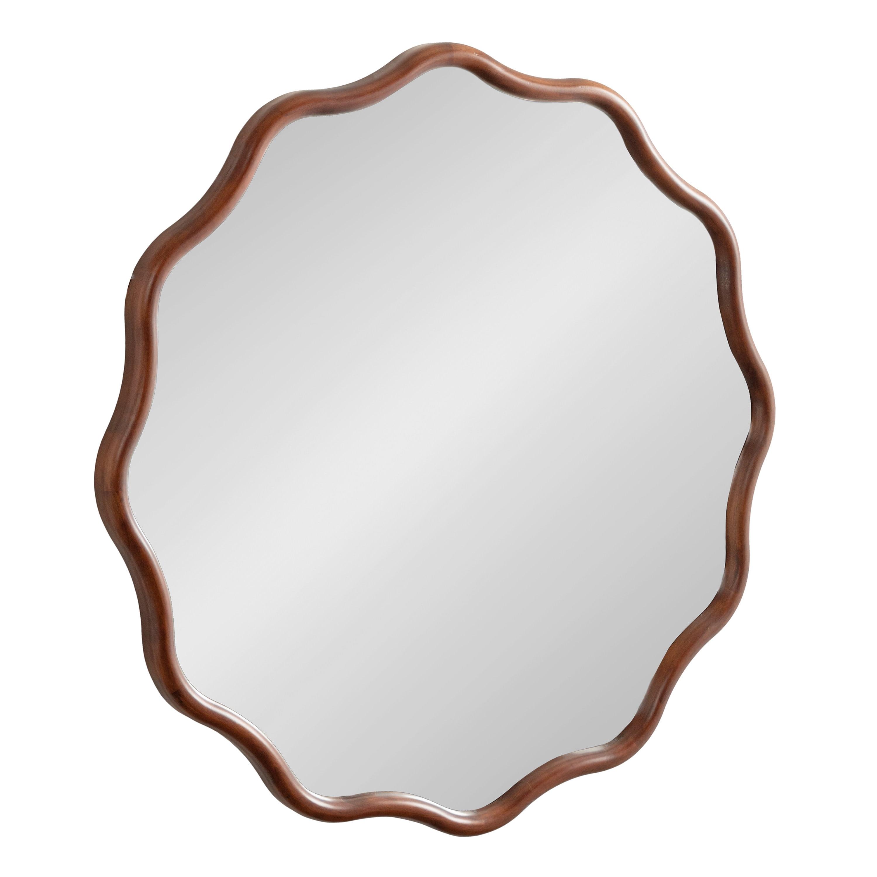 Kate & Laurel All Things Decor 30"x30" Talma Scalloped Wall Mirror