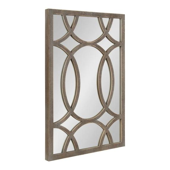 Kate and Laurel Tolland Wood Panel Wall Mirror, 24x36, Rustic Brown